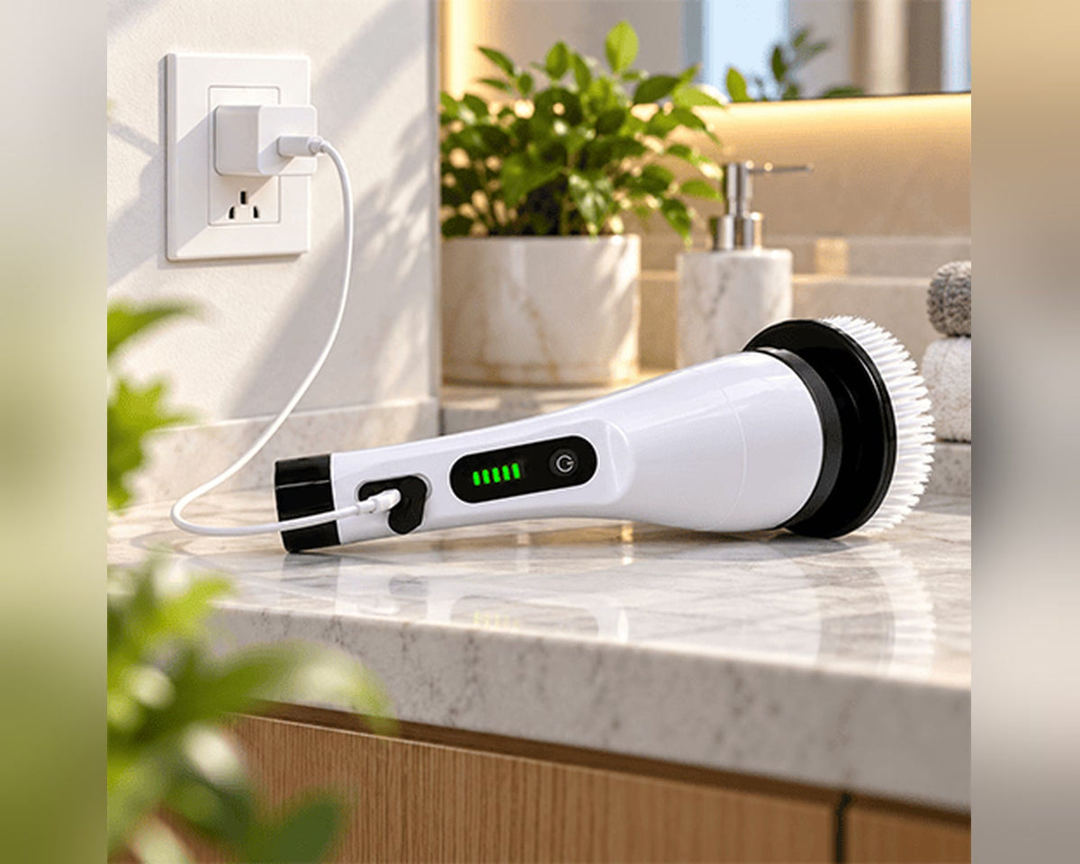 Magic Spin Elektrikli Temizlik Fırçası – Uzayabilen Saplı, Şarjlı, Çok Başlıklı Set